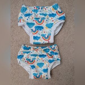 Colorful Rainbow and Cloud Kids Training Pants